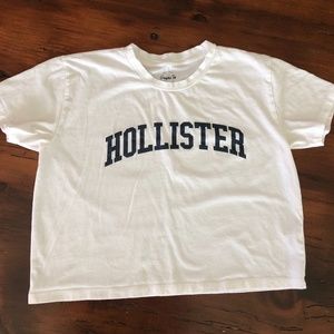 Hollister logo crop tee